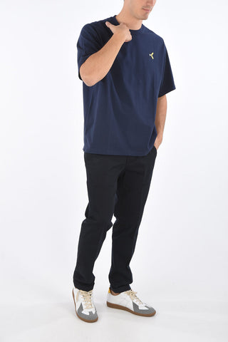 Crew Neck T-Shirt with Embroidered Logo
