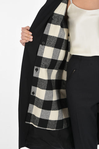 3 Buttons Wool Coat with Removable Lining