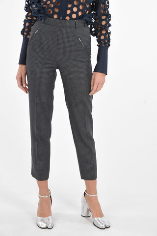 MM1 District Check High Waist Pants with Belt Loops