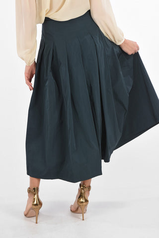 Gonna Sfoderata BSKIRT a Pieghe con Zip Posteriore