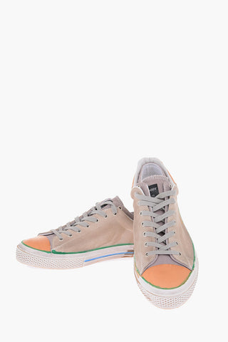 Vintage effect leather and fabric STARLESS Sneakers