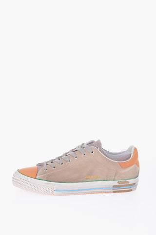 Vintage effect leather and fabric STARLESS Sneakers