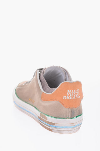 Vintage effect leather and fabric STARLESS Sneakers
