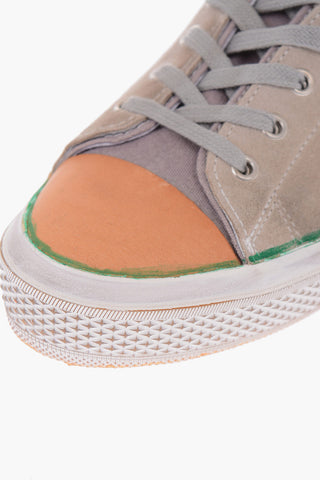 Vintage effect leather and fabric STARLESS Sneakers