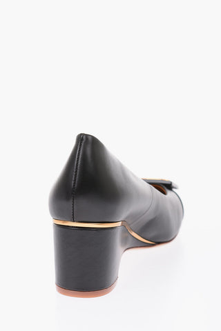 5.5 cm leather GIGI Wedge pumps
