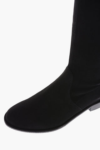 suede leather LOWLAND Over-the-knee boots