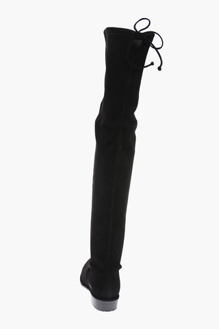 suede leather LOWLAND Over-the-knee boots