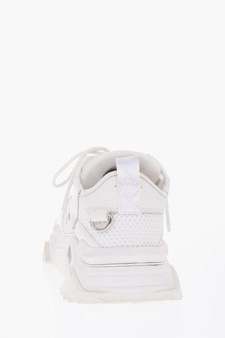 205W39NYC sneakers in pelle e tessuto con dettaglio gioiello