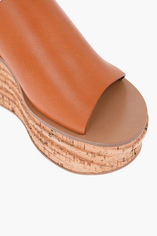 leather CAMILLE Wedge sandals