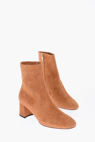 6cm suede leather Booties with side zip