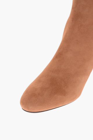 6cm suede leather Booties with side zip