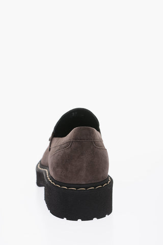 kiltie loafer in pelle scamosciata 