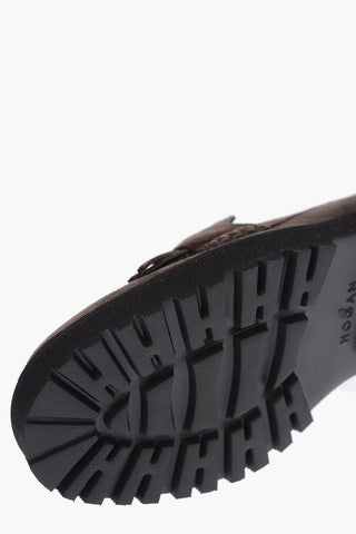 suede leather Kiltie loafers