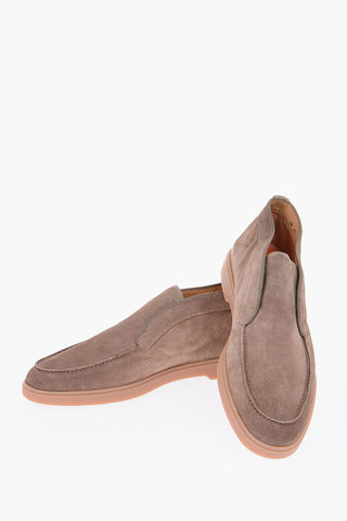 Scarpe in pelle scamosciata senza lacci