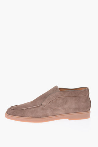 Scarpe in pelle scamosciata senza lacci