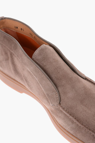 Scarpe in pelle scamosciata senza lacci