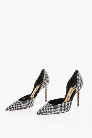 Décolleté ALEX in pelle con strass 10.5cm