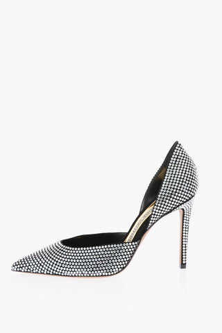 Décolleté ALEX in pelle con strass 10.5cm