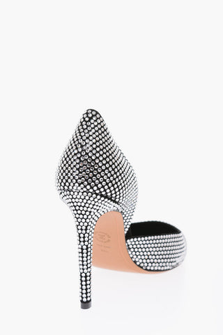 Décolleté ALEX in pelle con strass 10.5cm