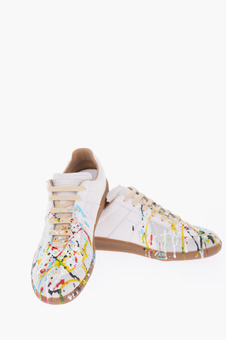MM22 sneakers in pelle con schizzi di vernice