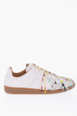 MM22 sneakers in pelle con schizzi di vernice