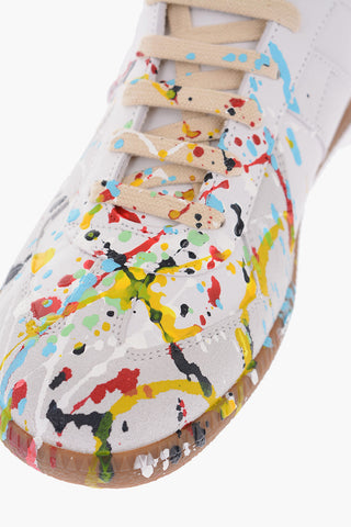 MM22 sneakers in pelle con schizzi di vernice