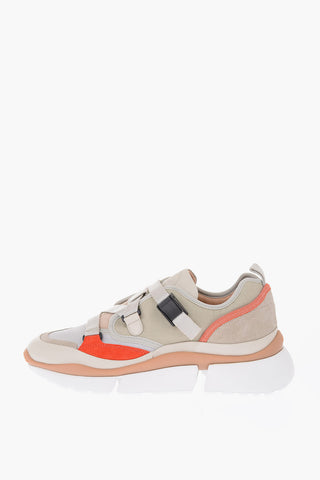 leather and fabric SONNIE sneakers