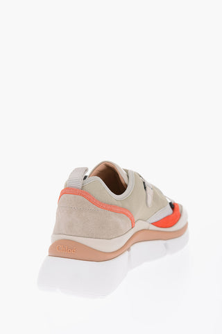 leather and fabric SONNIE sneakers