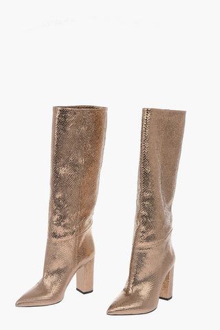 10cm leather VEGA Chunky Heel Boots