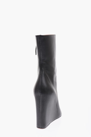 9.5 cm leather Wedge bootie