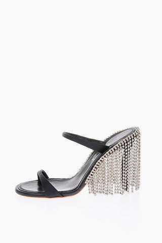 10cm Mules with rhinestone embellished details