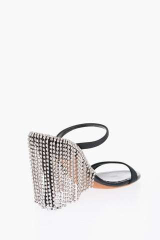10cm Mules with rhinestone embellished details