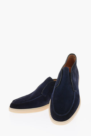 suede leather without strings shoes
