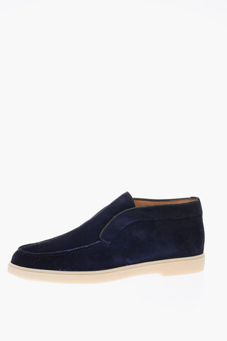 suede leather without strings shoes