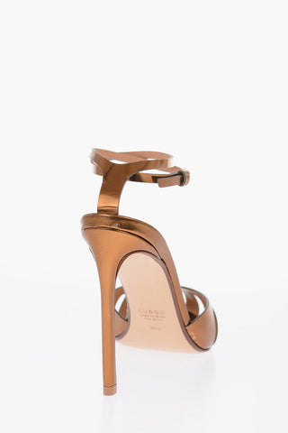 10.5cm leather Cut-out heels