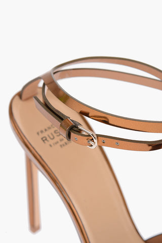 10.5cm leather Cut-out heels