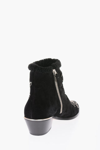 6cm suede leather studded SUSANNA Ankle boots