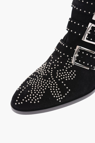6cm suede leather studded SUSANNA Ankle boots