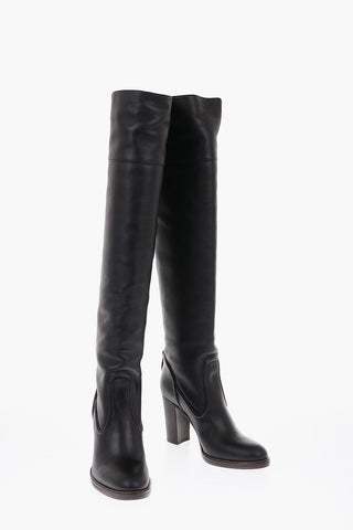 9cm leather Over-the-knee boots