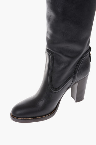 9cm leather Over-the-knee boots