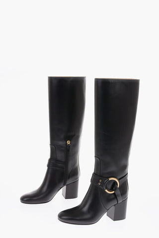 Stivali in pelle 7cm