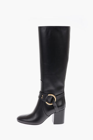Stivali in pelle 7cm