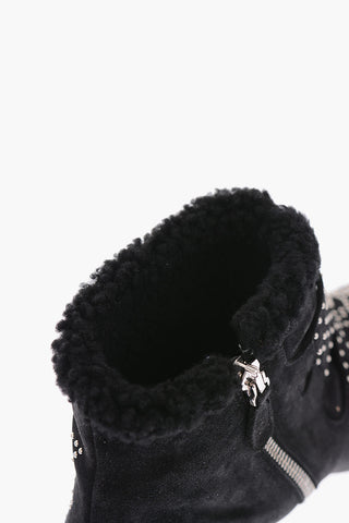 6cm suede leather studded SUSANNA Ankle boots