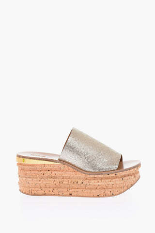leather CAMILLE Wedge sandals