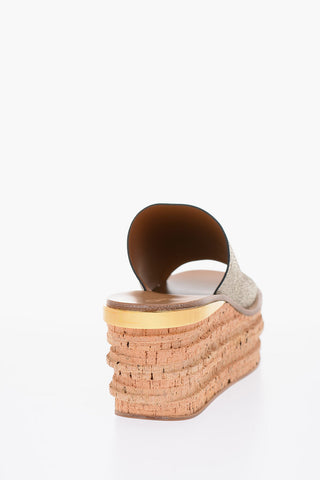 leather CAMILLE Wedge sandals