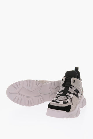 leather and fabric LOVE TREK sneakers