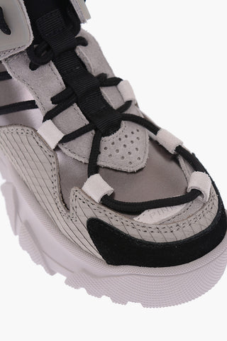 leather and fabric LOVE TREK sneakers