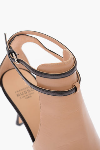 Tronchetto in pelle con dettagli cut out 8cm
