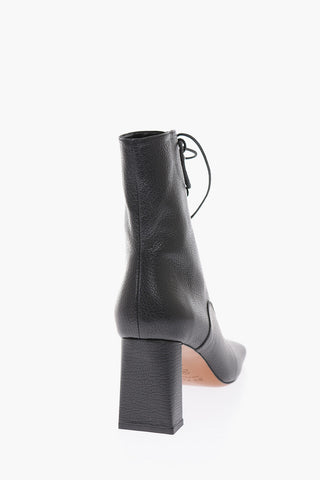 Tronchetto CLAUDE in pelle Punta Quadrata 8cm
