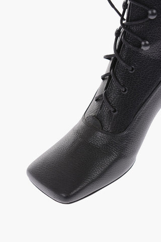 Tronchetto CLAUDE in pelle Punta Quadrata 8cm